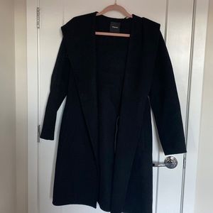 Belted cost with hat